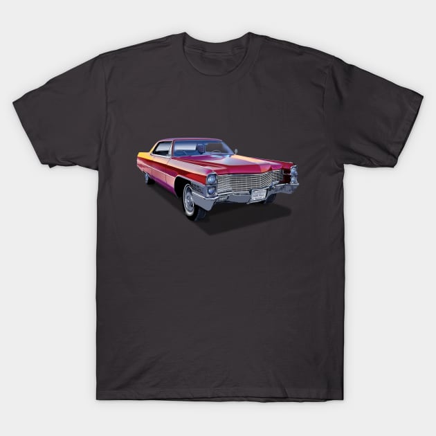 1965 Cadillac Coupe Deville T-Shirt by TheStuffInBetween